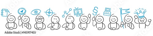 Stick Figure Series Blue / Firmengründung