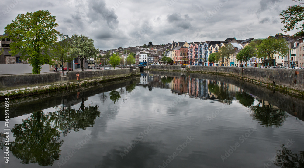 Cork city and the river Lee in the Republic of Ireland