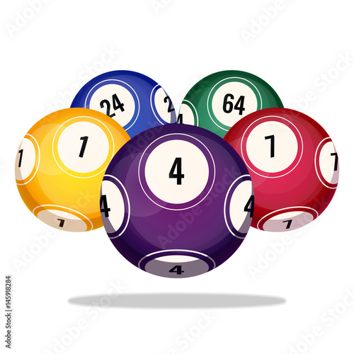 Bingo balls icons realistic vector illustration isolated on white