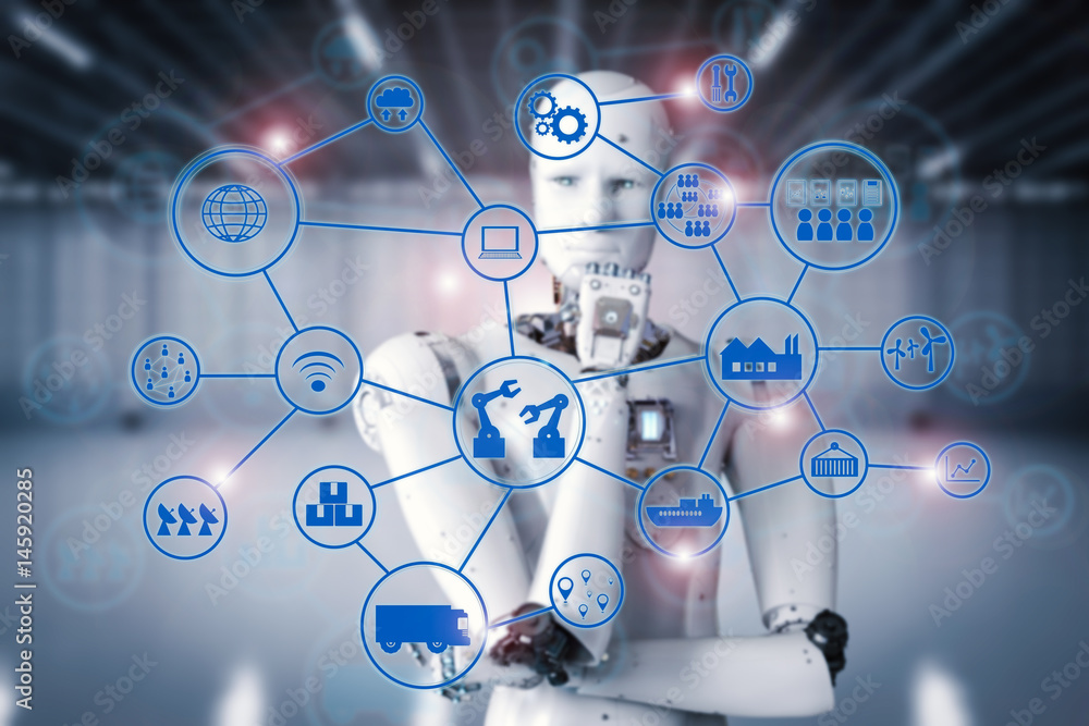 android robot with industrial network android robot with industrial network