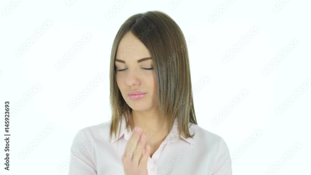Yawning Tired Beautiful Woman, Work Overload Yawning Tired Beautiful Woman, Work Overload