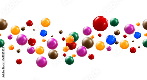 Colorful Glossy Balls Background.
