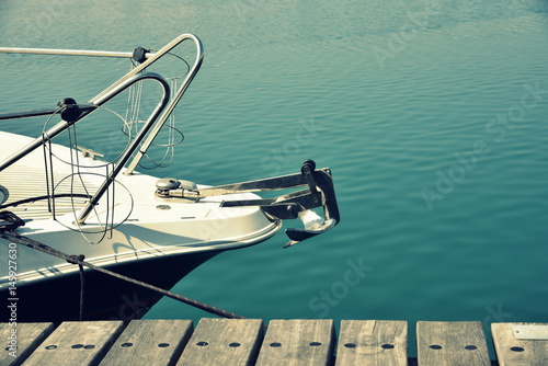 bow of luxury boat with anchor  © Alexander