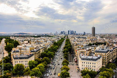 View of Champs Elysees from the Arc de Triomphe in Paris, France © sforzza