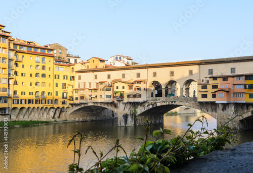 Florence Ponte Vecchio view at summer  Tuscany  Italy