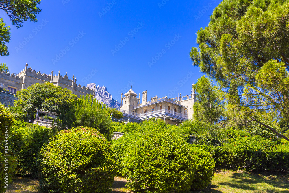 View on Vorontsov castle and the garden