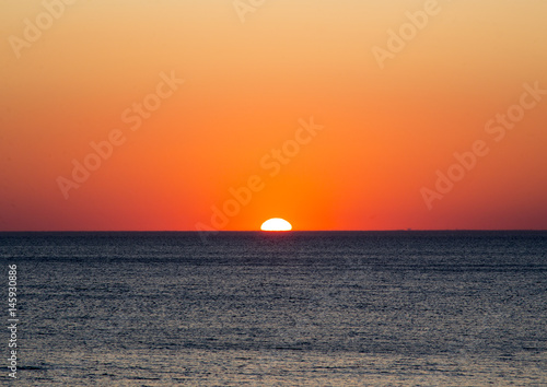 Scenary seascape with colorful sunset