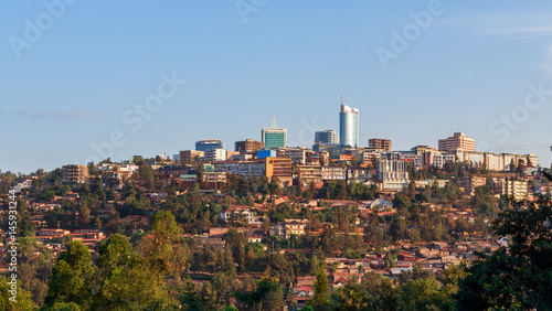 City bussiness district landscape of Kigali, Rwanda, 2016 photo