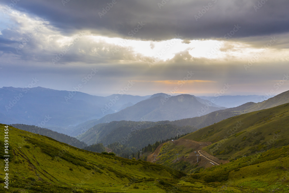 Fototapeta premium Beautiful mountain summer view