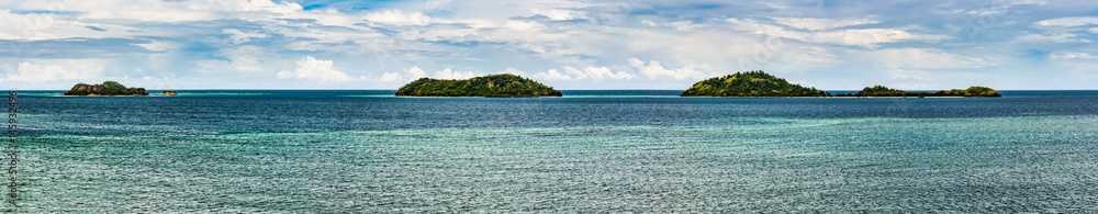 Indian ocean, panoramic view of the islands, Indonesia