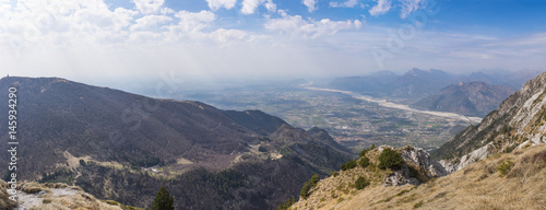 View from Monte Chiampon to Friuli-Venezia Giulia in Italy