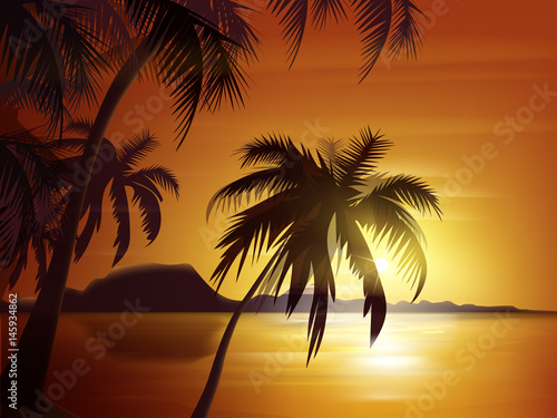 Orange tropical sunset © K3Star