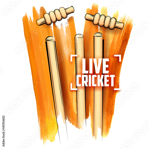 Cricket stumps and blowing bail