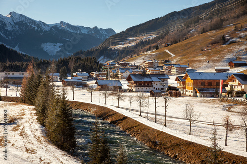 Beautiful winter scenery in Gerlos, Austria photo