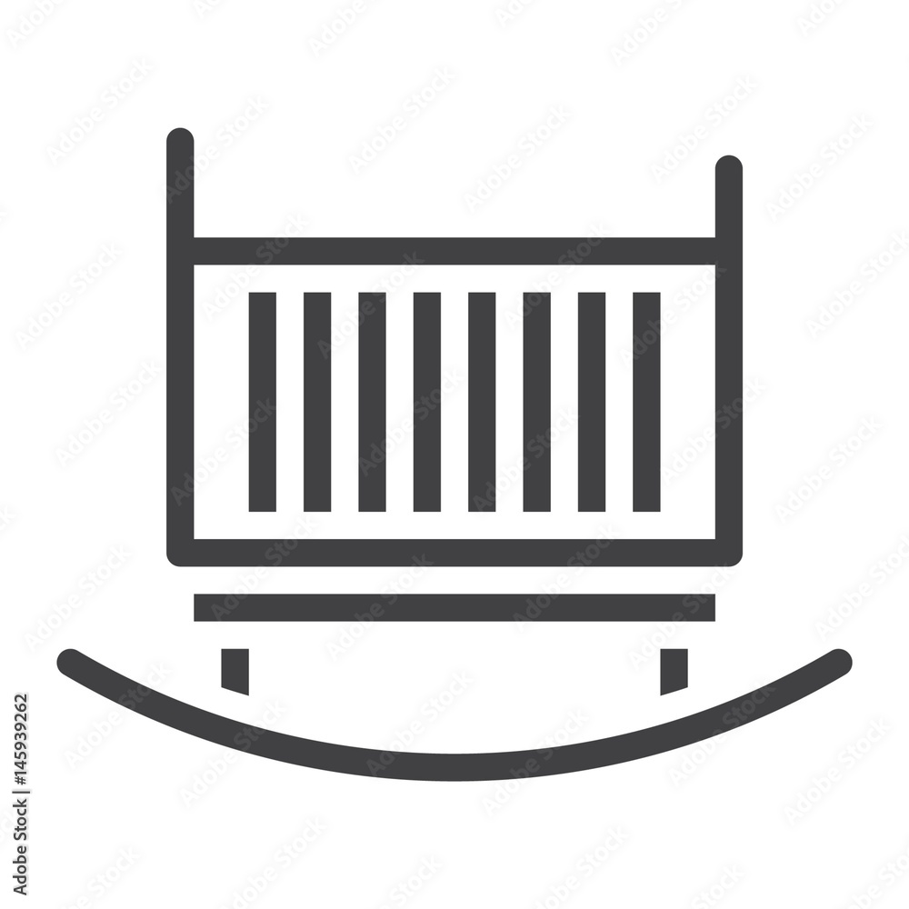 Cradle solid icon, Furniture and interior Cradle solid icon, Furniture and interior