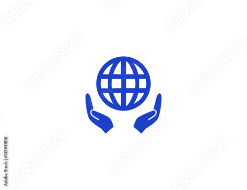 Flat vector global care eco concept
