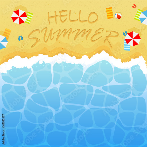 Summertime on sandy beach