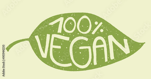 vegan leaf stamp