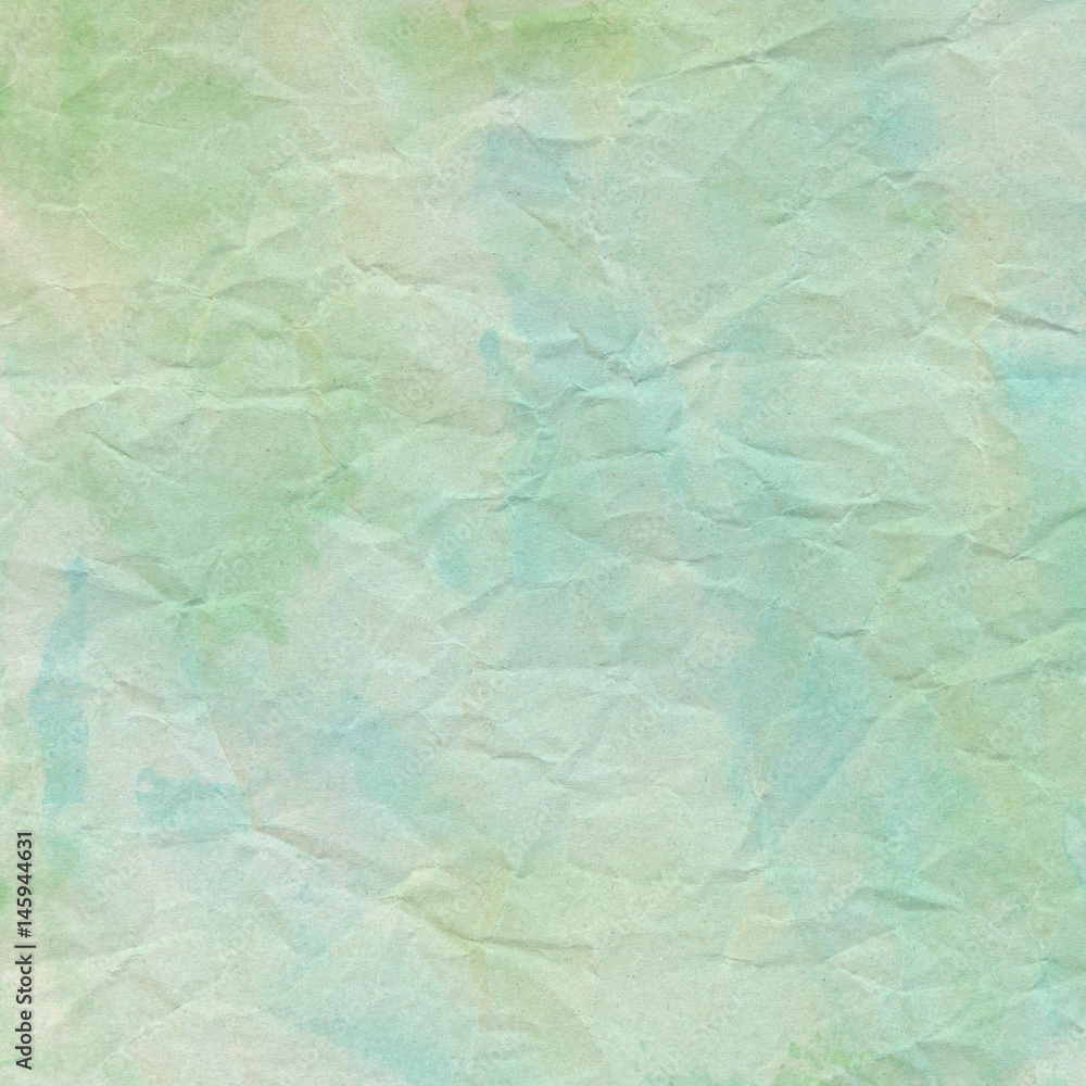 Obraz premium Green crumpled paper for background