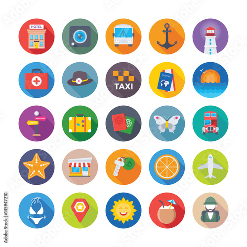 Summer and Travel Vector Icons 2