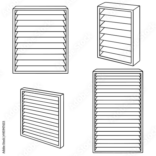 Foto vector set of louver