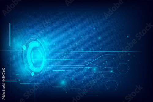 Futuristic Cyber technology abstract background with dotted circle HUD Head Up Display panel Vector illustration 007