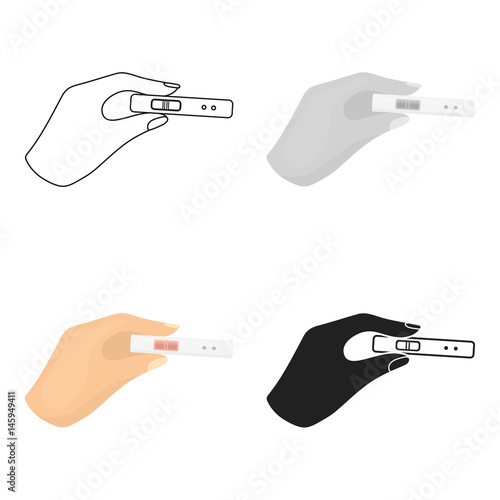 Pregnancy test icon in cartoon style isolated on white background. Pregnancy symbol stock vector illustration.