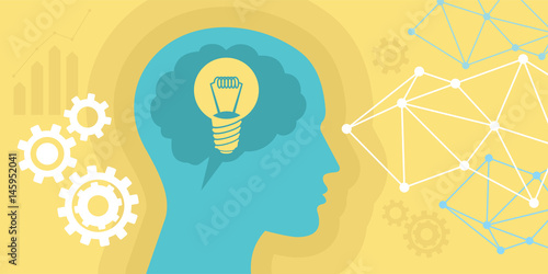 people thinking an idea with bulb illustration