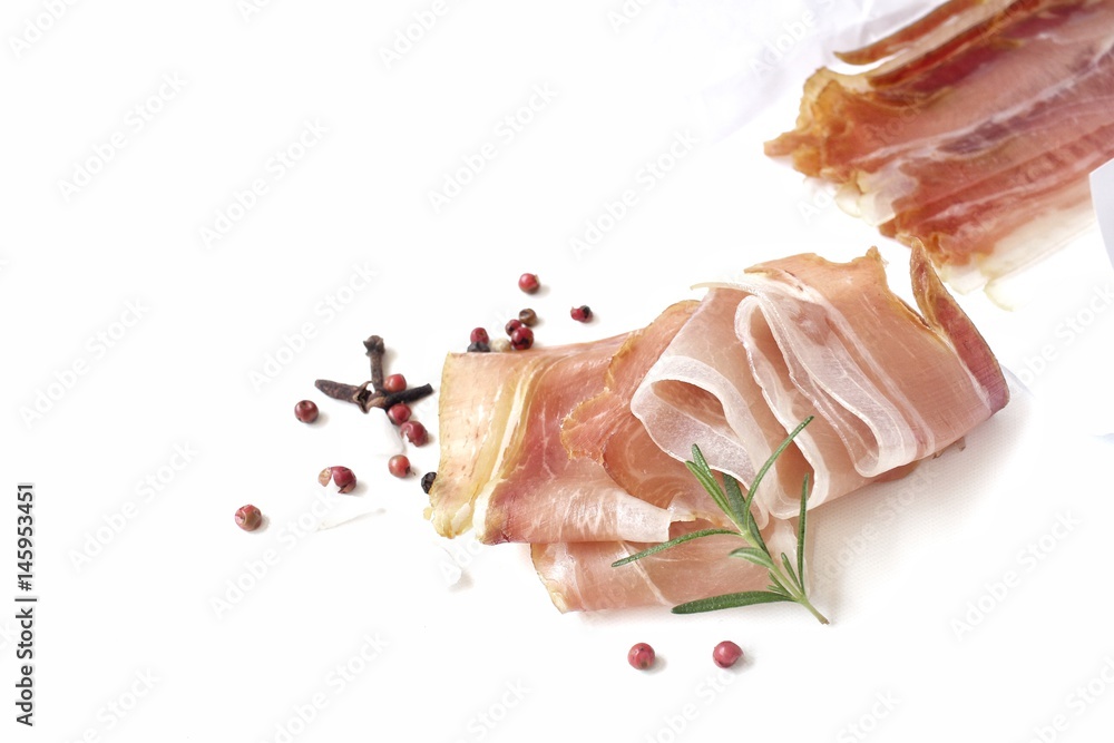 Bacon slices isolated Bacon slices isolated