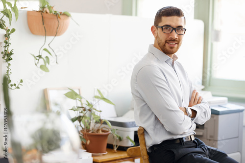 Young man in offfice