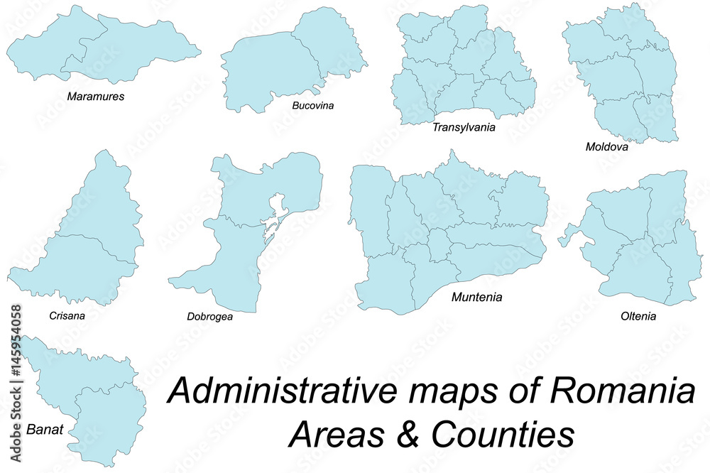 All large and detailed regions of Romania.