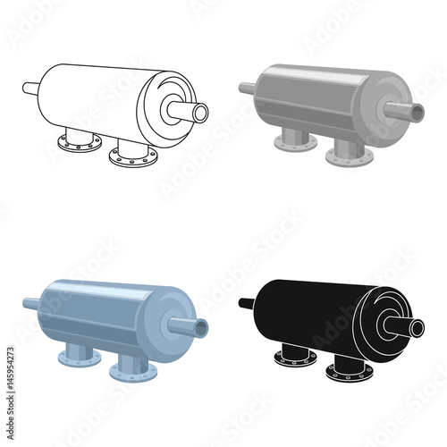 Water filter machine icon in cartoon style isolated on white background. Water filtration system symbol stock vector illustration.