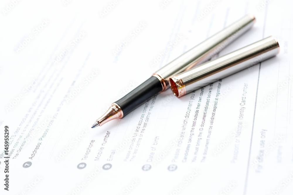 Application form concept for applying for a job, finance, loan, mortgage or a claim form Application form concept for applying for a job, finance, loan, mortgage or a claim form