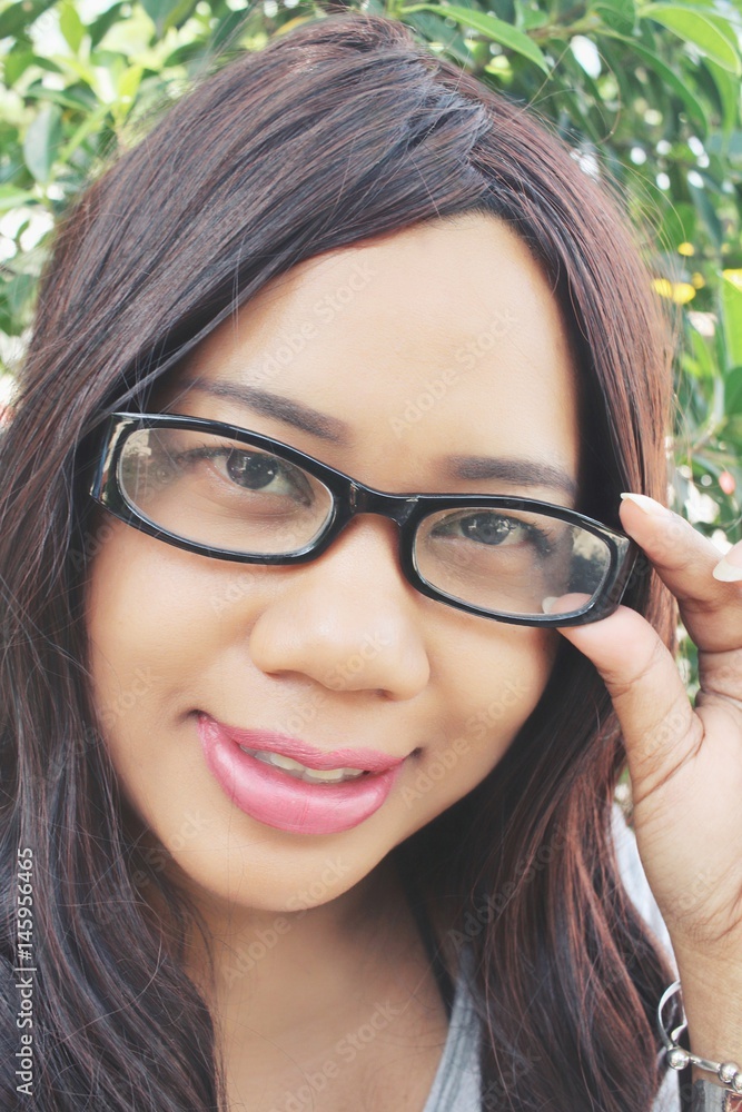 Woman with glasses Woman with glasses
