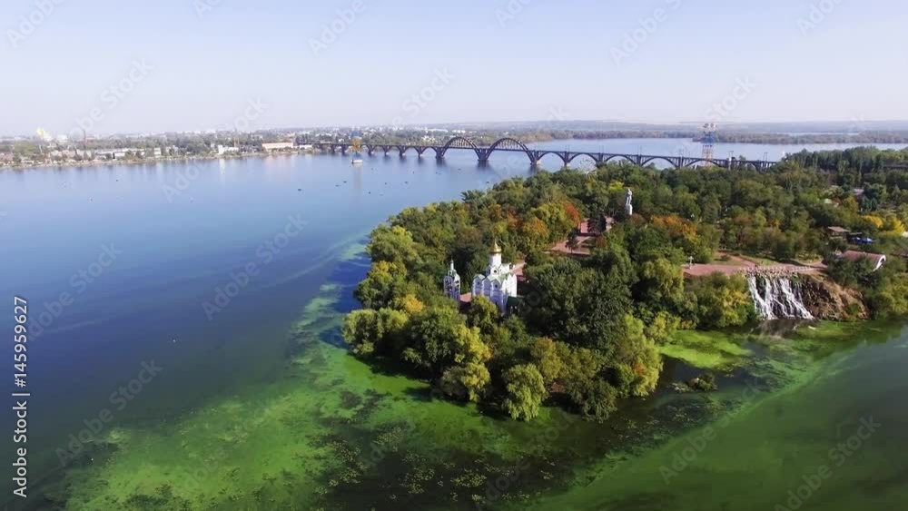 Monastic island. Church. Dnepropetrovsk. Shot the dji Phanom 3pro Monastic island. Church. Dnepropetrovsk. Shot the dji Phanom 3pro