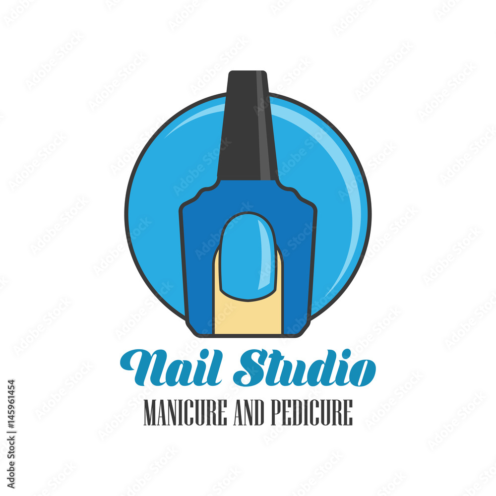 nail salon manicure pedicure logo with text space for your slogan / tagline, vector illustration
nail salon manicure pedicure logo with text space for your slogan / tagline, vector illustration