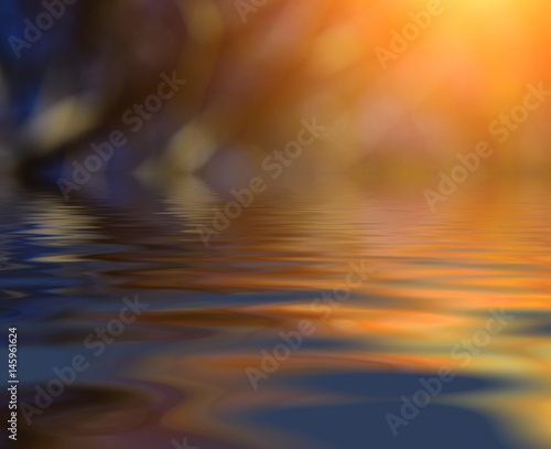 Nice spring background with water surface