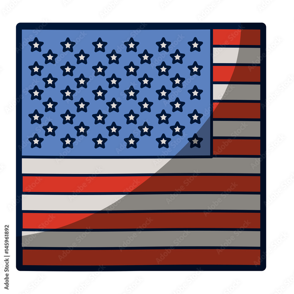 light colours silhouette of flag the united states in closeup with half shadow vector illustration light colours silhouette of flag the united states in closeup with half shadow vector illustration