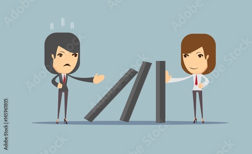 Business war. Vector