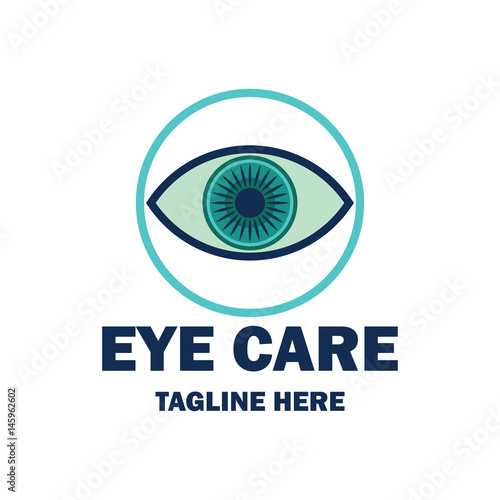 eye clinic / ophthalmic clinic / ophthalmology / optometrist icon with text space for your slogan / tagline, vector illustration