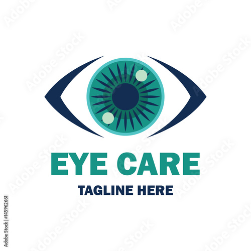 eye clinic / ophthalmic clinic / ophthalmology / optometrist icon with text space for your slogan / tagline, vector illustration