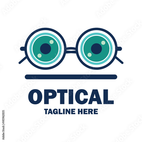 eye clinic / ophthalmic clinic / ophthalmology / optometrist icon with text space for your slogan / tagline, vector illustration