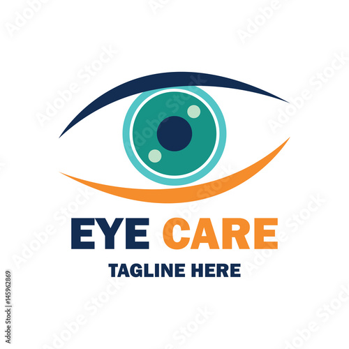 eye clinic / ophthalmic clinic / ophthalmology / optometrist icon with text space for your slogan / tagline, vector illustration photo