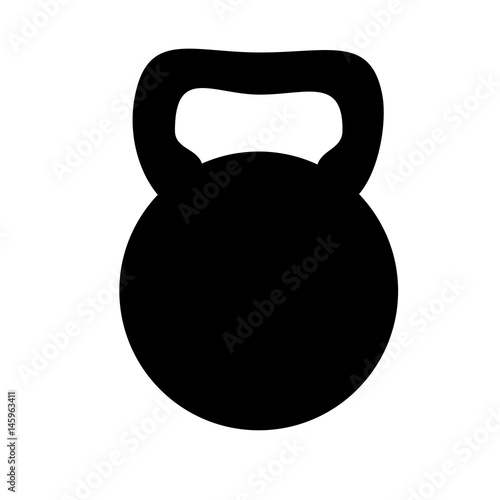 dumbbell icon over white background. vector illustration