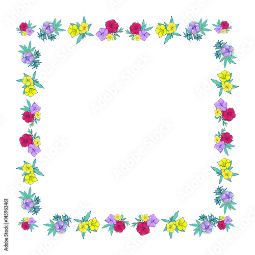 Square floral frame photo