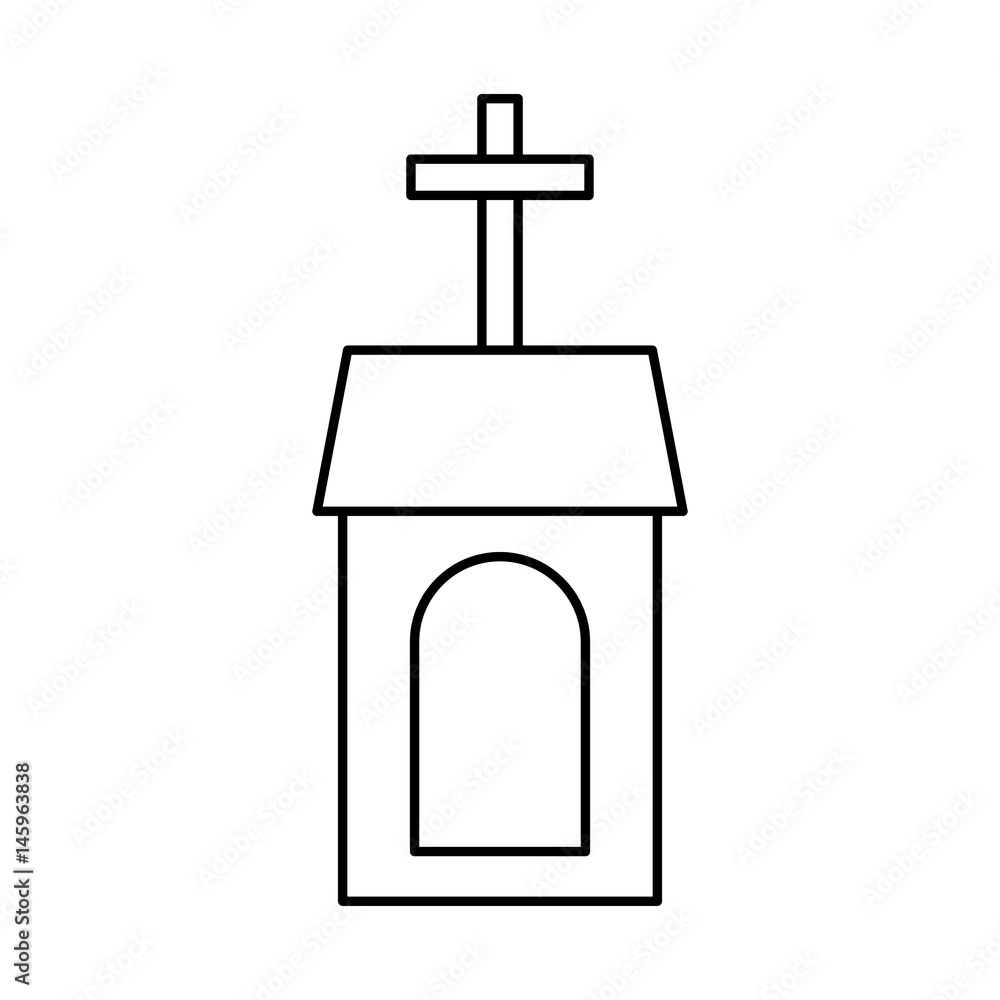 church building isolated icon vector illustration design
