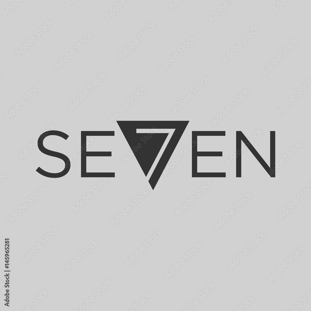 Seven Symbol design, creative typography illustration Seven Symbol design, creative typography illustration