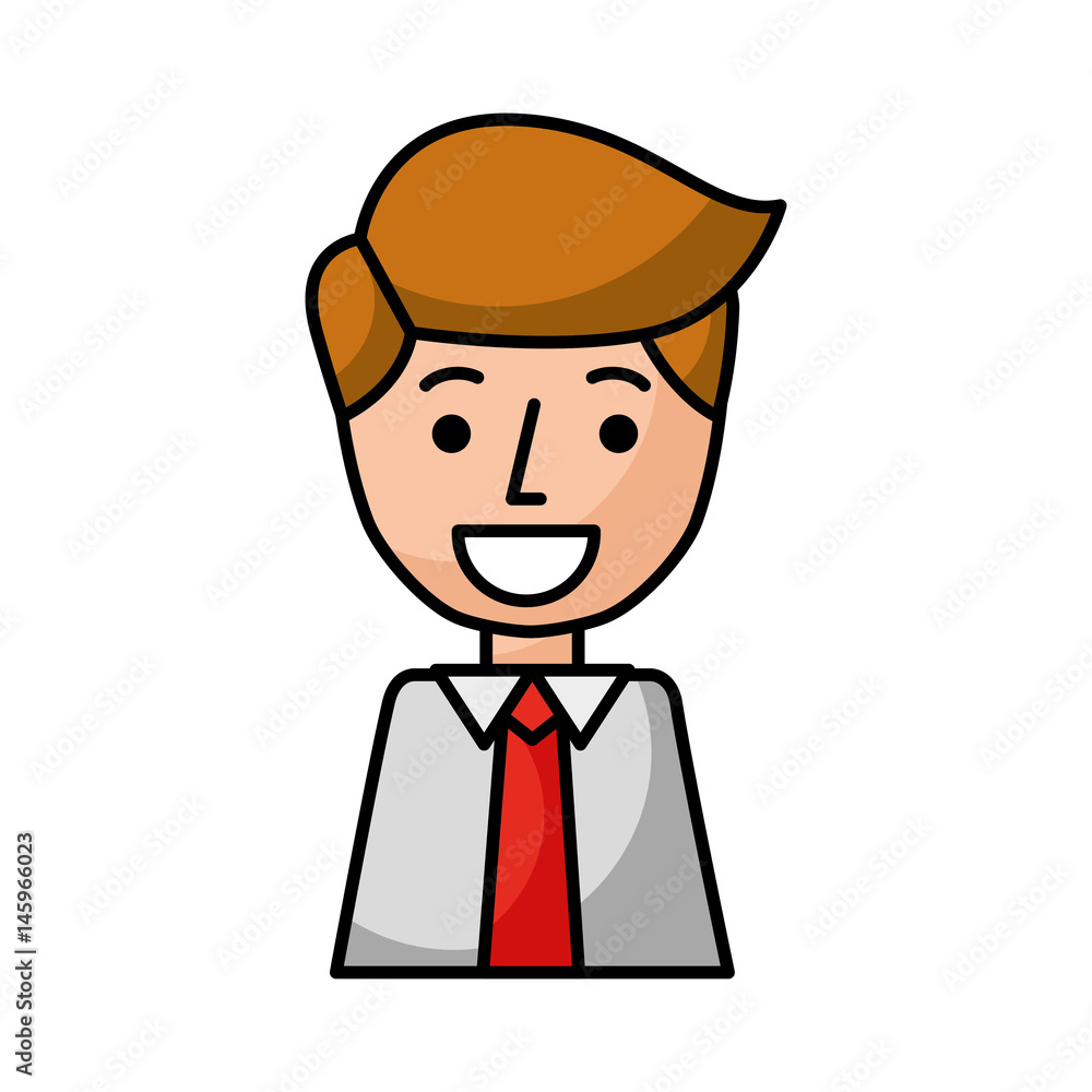 businessman expression avatar character vector illustration design