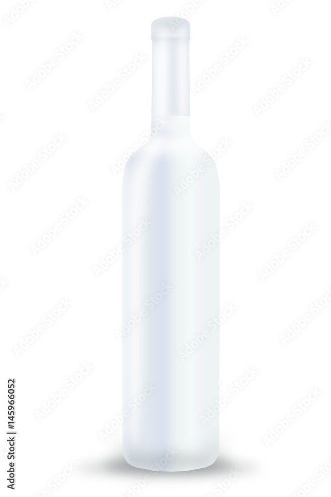 Premium white matte wine bottle mockup vector Premium white matte wine bottle mockup vector