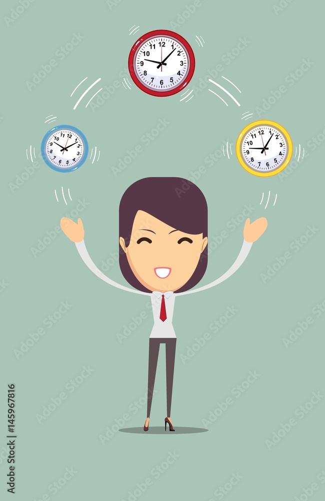 time management. vector illustration.